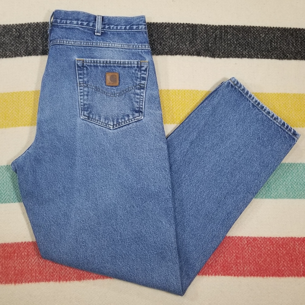 Carhartt Relaxed Fit Blue Jeans Mens 38x34